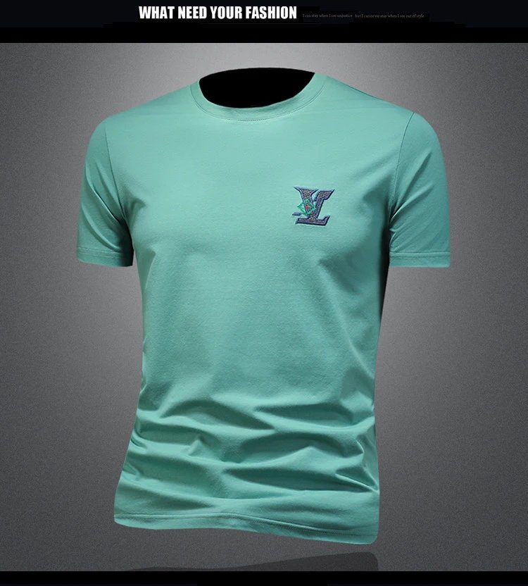 Design Embroidered Logo Beige T-Shirt - 16