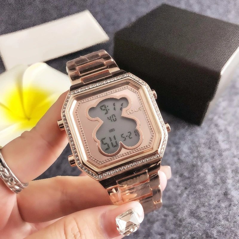 Design TOUS Bear Digital Watch Gold Crystal-Embellished Smartwatch Watches - 9