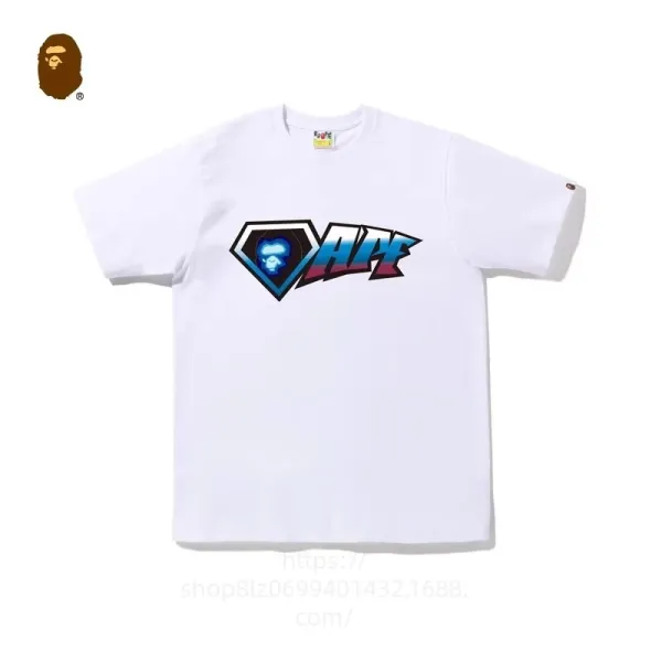 A Bathing Ape Super Ape Logo White T-Shirt - 1