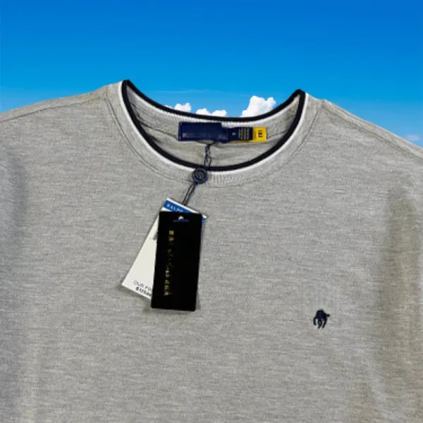 Design Classic Crew Neck T-Shirt Navy with Contrast Trim - 6