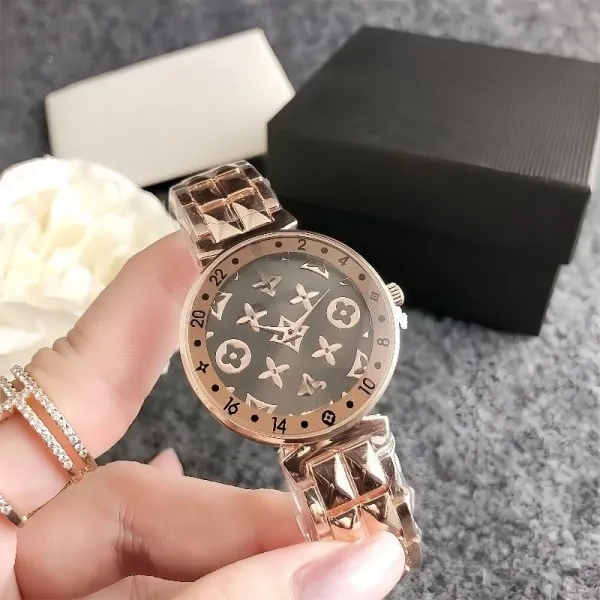 Louis Vuitton Monogram Dial Quartz Watch Silver Gray Watches - 5