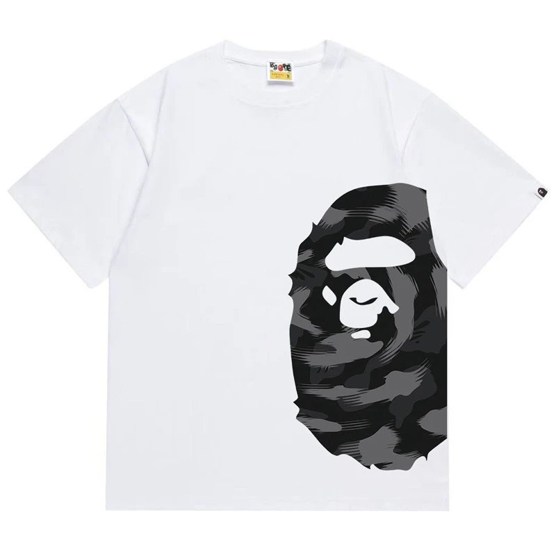 A Bathing Ape Bape Camo Logo T-Shirt Beige - 3