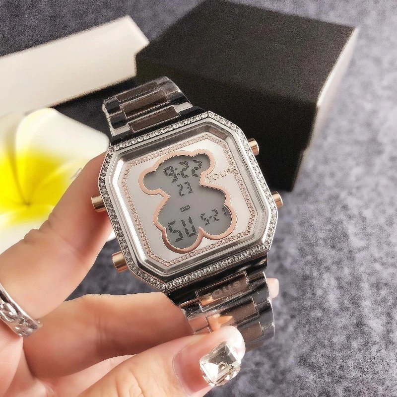 Design TOUS Bear Digital Watch Gold Crystal-Embellished Smartwatch Watches - 6