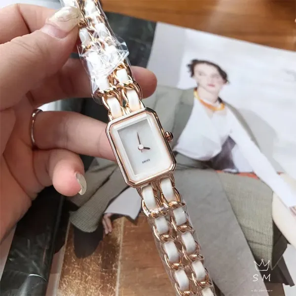 Chanel Premiere Chain Black Gold Quartz Watch Watches - 7
