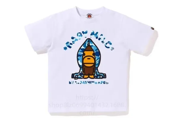 A Bathing Ape Baby Milo Surfing Tee White T-Shirt - 1