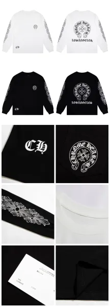 Chrome Hearts Raglan Long Sleeve T-Shirt White Pink - 10