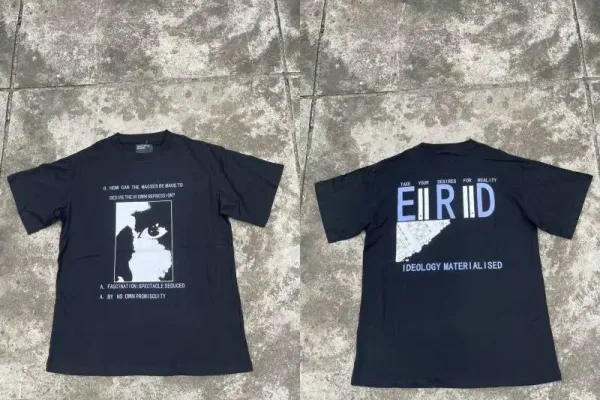 Design EIRID Graphic Print T-Shirt Blue - 9