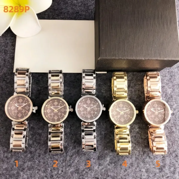 Louis Vuitton Monogram Print Gold-Tone Quartz Watch Watches - 16