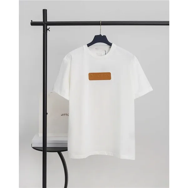 Vans Leather Patch Logo T-Shirt White - 1