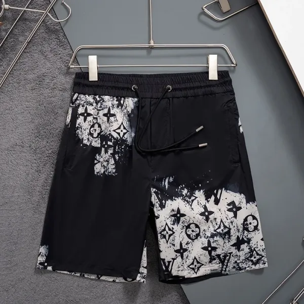 Louis Vuitton Monogram Splash Print Swim Shorts Black - 1