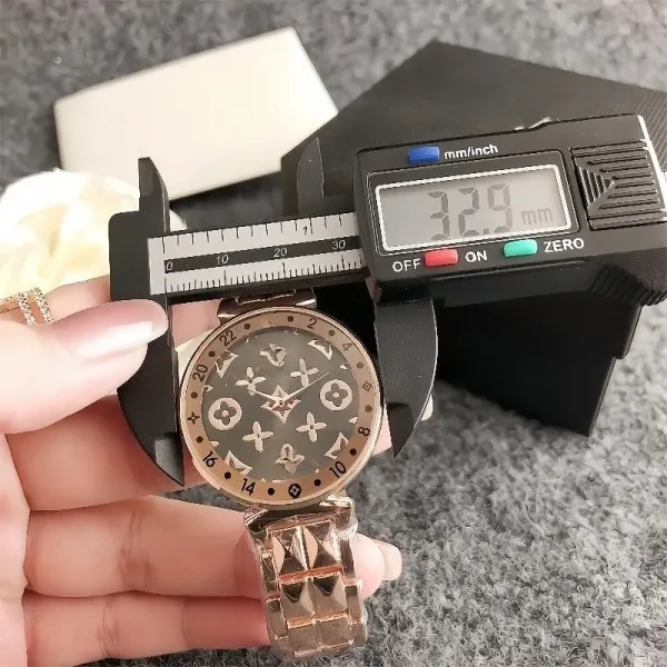 Louis Vuitton Monogram Dial Quartz Watch Silver Gray Watches - 9