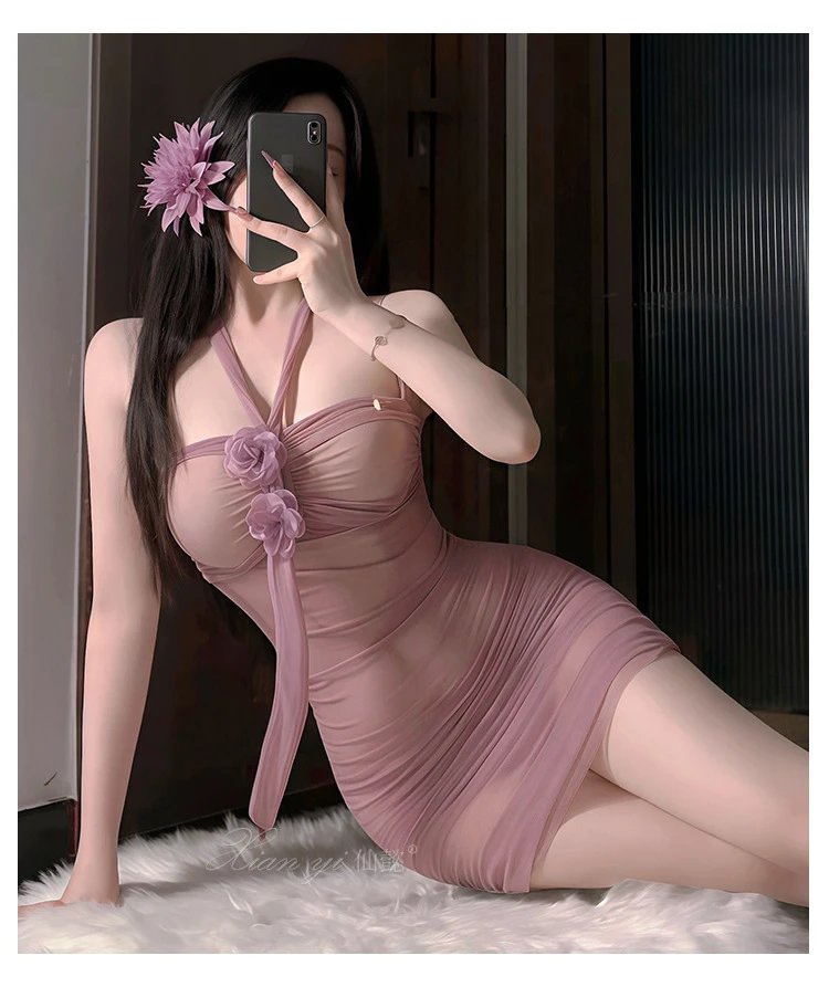 Design Pure Desire Sheer Bodycon Dress Gray - 9