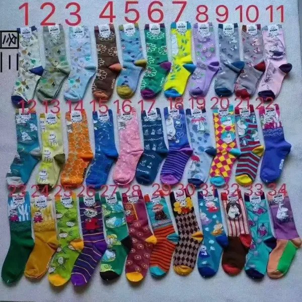 Design Moomin Story Guide Socks Black Multicolor Socks - 4