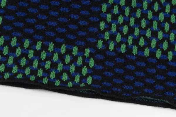 Off-White Checker Knit T-Shirt Navy Green - 15