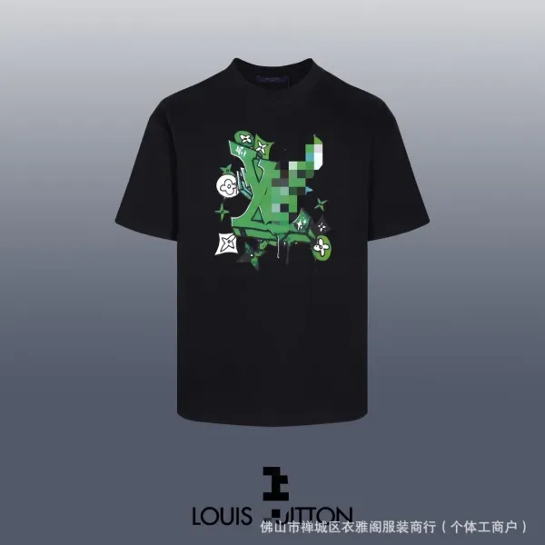 Louis Vuitton Pixelated LV Graphic Black T-Shirt - 1