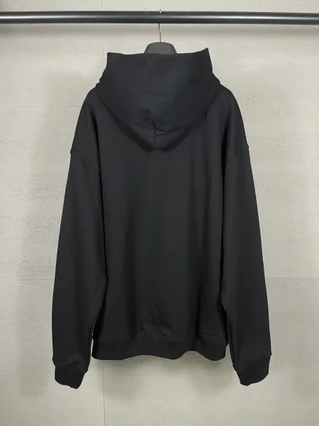 Balenciaga Distressed Logo Hoodie Black - 24