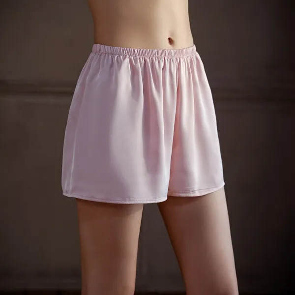 Design Satin Sleep Shorts Pink Sleepwear - 1