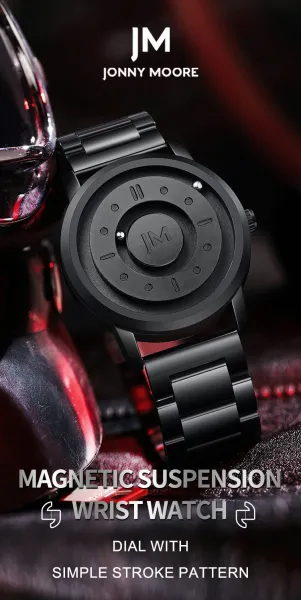Design JM K1 (158) Black Quartz Watch Watches - 3