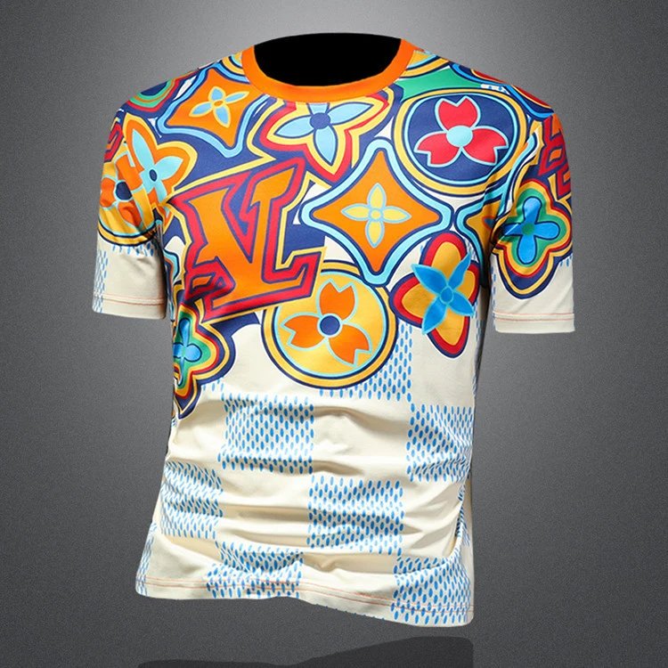 Design Multicolor Graphic Print T-Shirt - 6