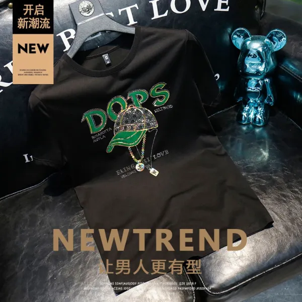 Design Dops Graphic Embellished Black T-Shirt - 2