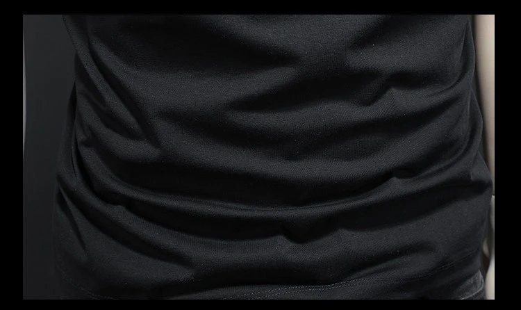Design Graphic Print Crocodile Texture Black T-Shirt - 16