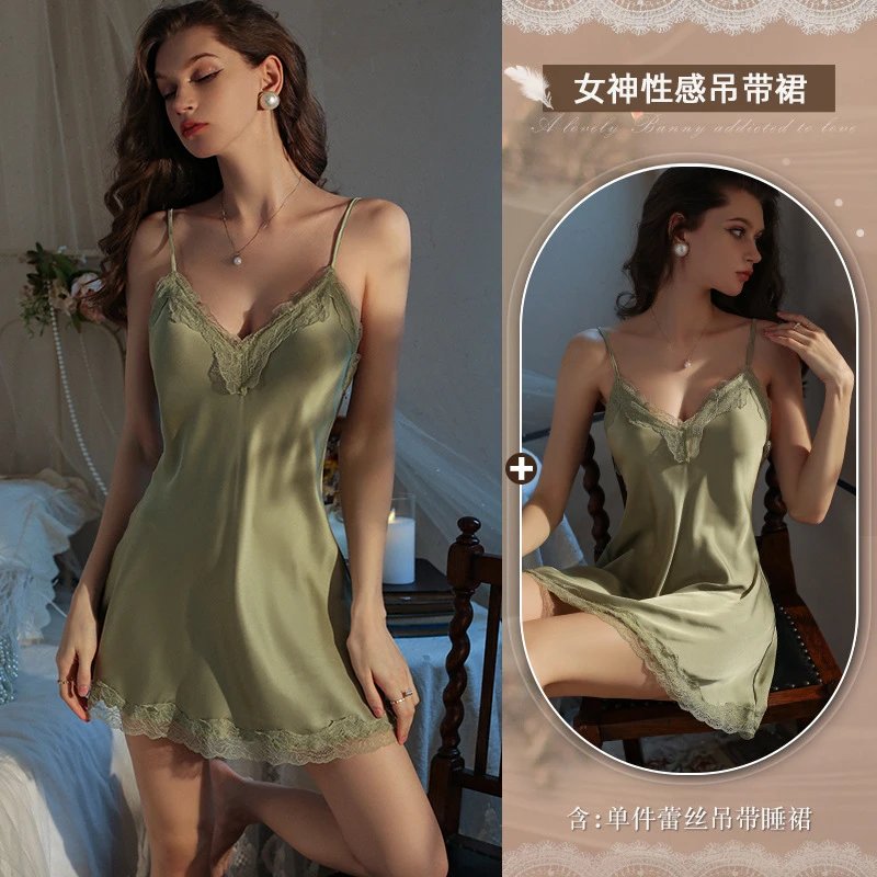 绿色睡裙【不加胸垫】
