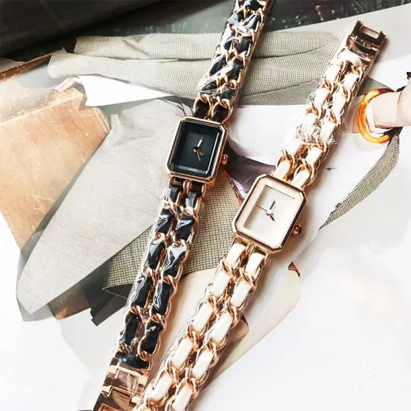 Chanel Premiere Chain Black Gold Quartz Watch Watches - 5