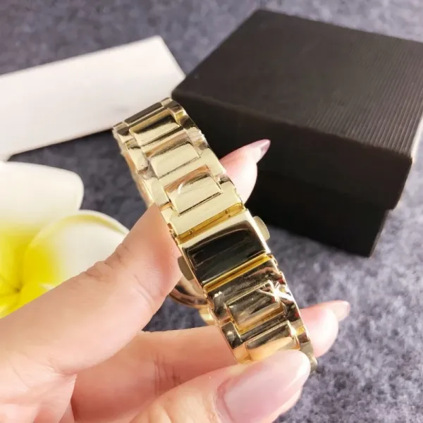 Louis Vuitton Monogram Print Gold-Tone Quartz Watch Watches - 12