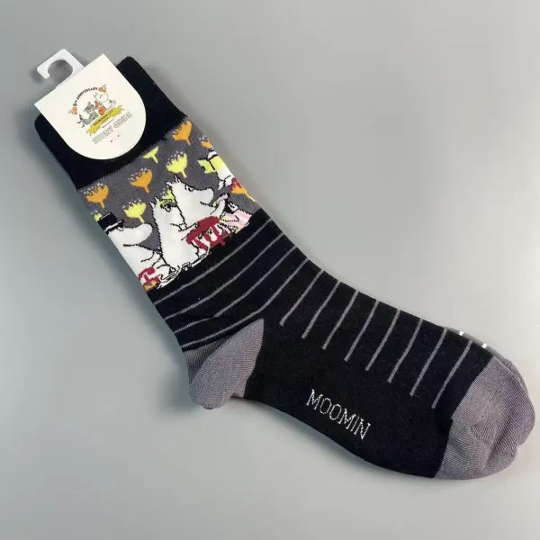 Design Moomin Story Guide Socks Black Multicolor Socks - 1