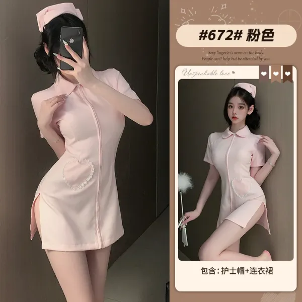 Design Nurse Costume Dress Pink - 1