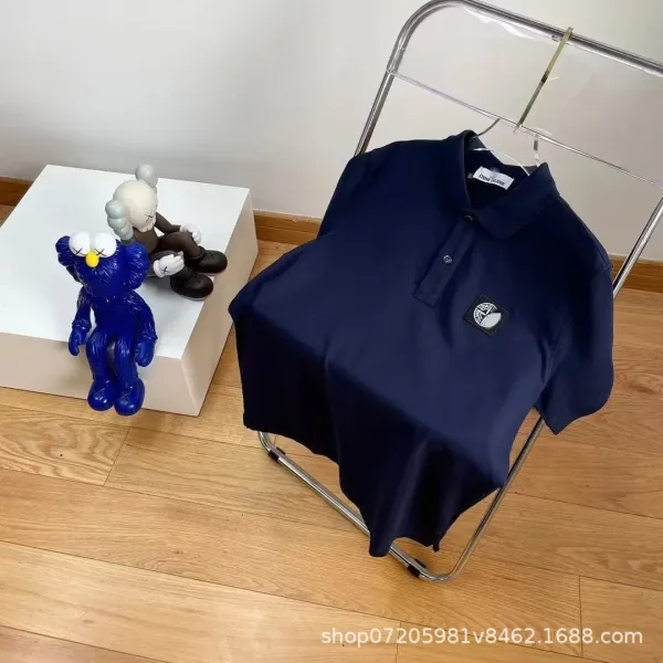 Stone Island Black Patch Polo Shirt - 4