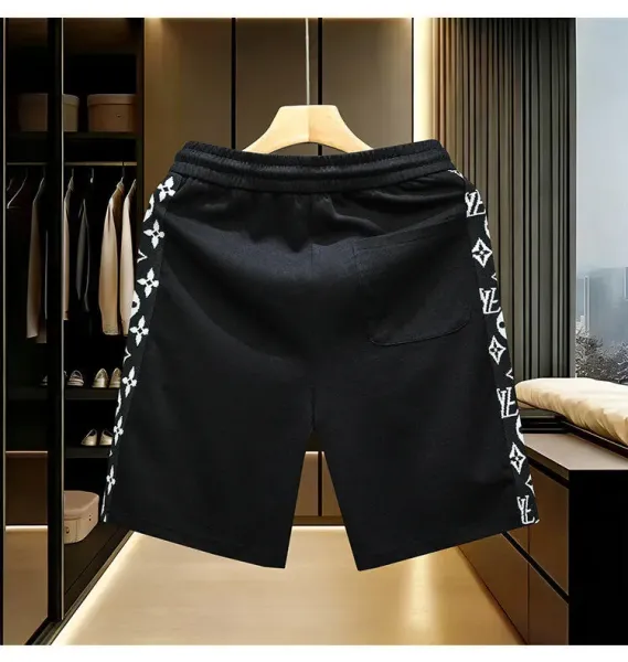 Louis Vuitton Monogram Print T-Shirt and Shorts Set Black - 9