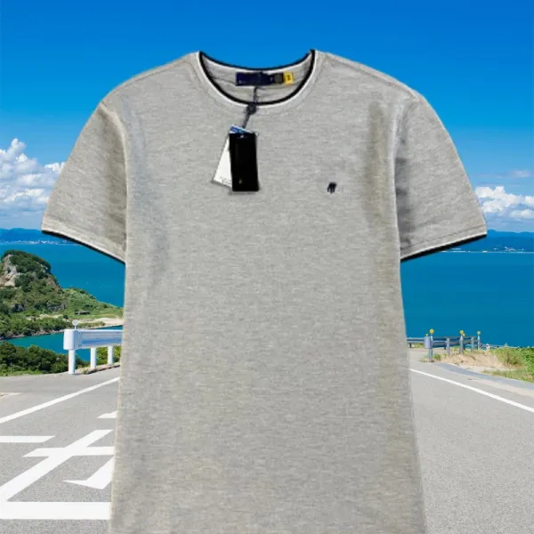 Design Classic Crew Neck T-Shirt Navy with Contrast Trim - 10