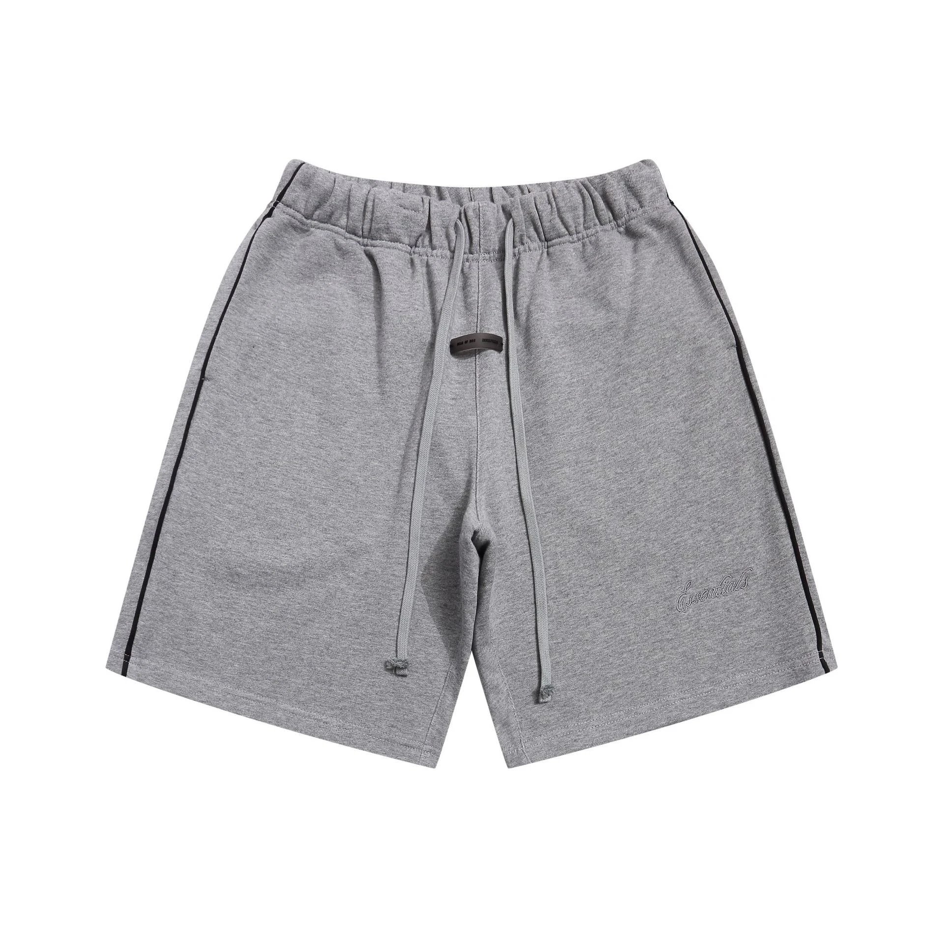 Essentials Drawstring Waist Shorts Beige Shorts - 8