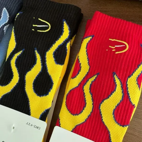 Nike Pliay Plus Flame Print Crew Socks Multicolor - 3