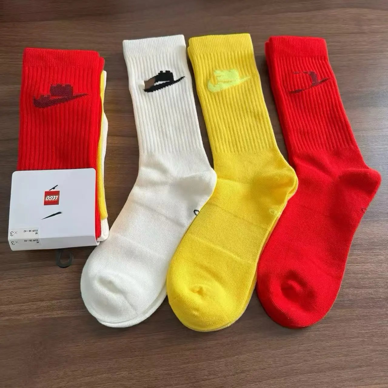 Nike x LEGO Socks Set Purple, White, Black - 2