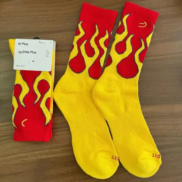 Nike Pliay Plus Flame Print Crew Socks Multicolor - 4