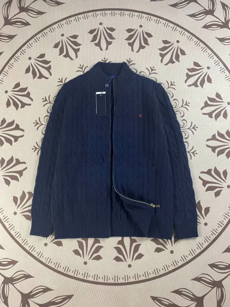Polo Ralph Lauren Cable Knit Zip-Up Cardigan White Outerwear.cardigan - 4
