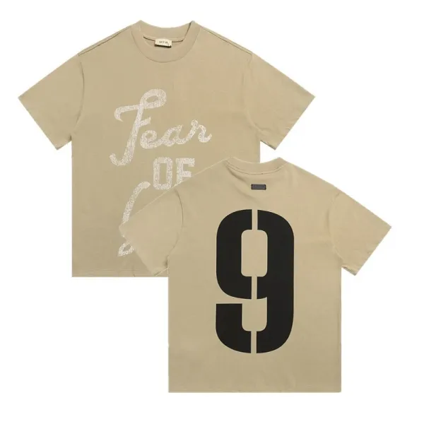 Fear of God Essentials Number 9 Graphic T-Shirt Beige - 1