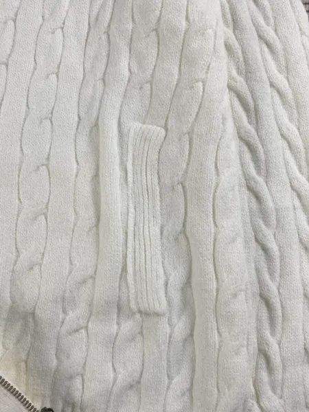 Polo Ralph Lauren Cable Knit Zip-Up Cardigan White Outerwear.cardigan - 10