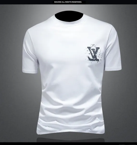 Louis Vuitton LV Monogram Distressed Print White T-Shirt Tops.t Shirts - 9