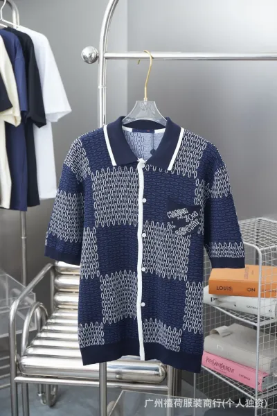 Louis Vuitton Patchwork Knit T-Shirt Navy - 11