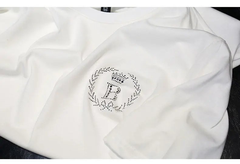 Design Embroidered Crest Logo Black T-Shirt Tops.t Shirts - 14