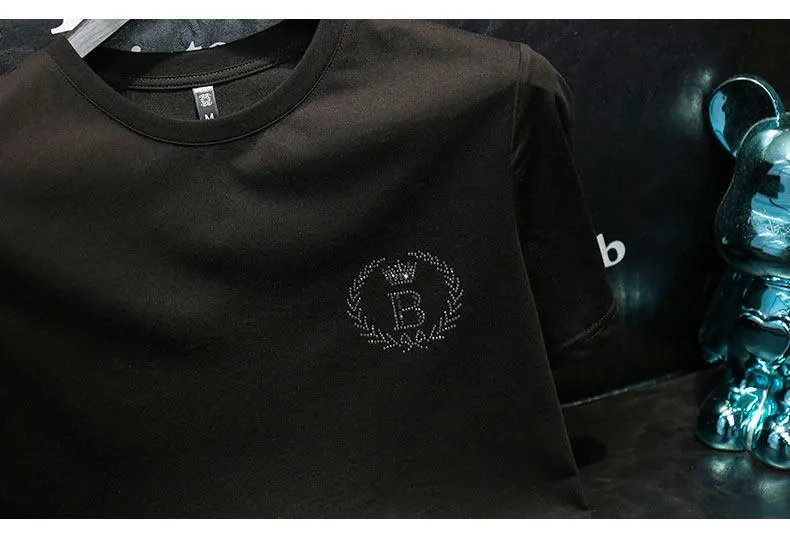 Design Embroidered Crest Logo Black T-Shirt Tops.t Shirts - 18