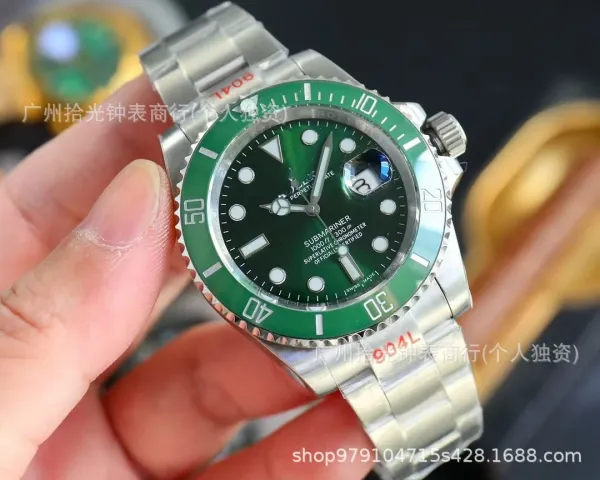 Rolex Submariner Green Bezel Green Dial Steel Watch Watches - 1