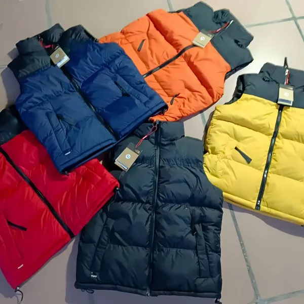 Design Two-Tone Puffer Vest Yellow / Black Outerwear.vest - 14