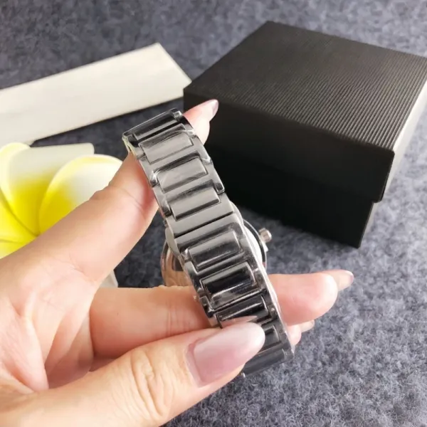 Chanel CC Logo Crystal-Embellished Silver Quartz Watch Watches - 12