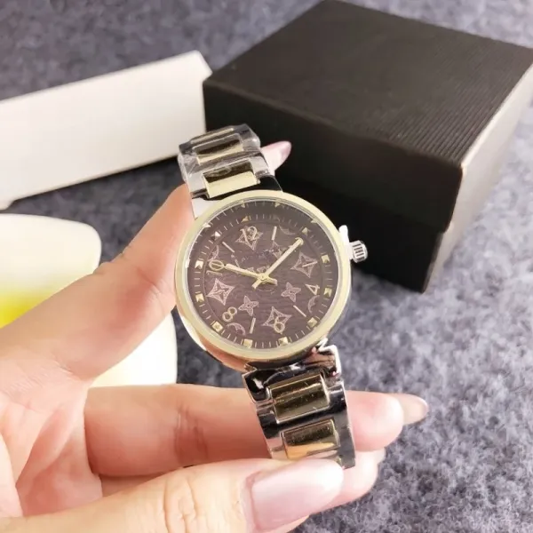 Louis Vuitton Monogram Print Gold-Tone Quartz Watch Watches - 7
