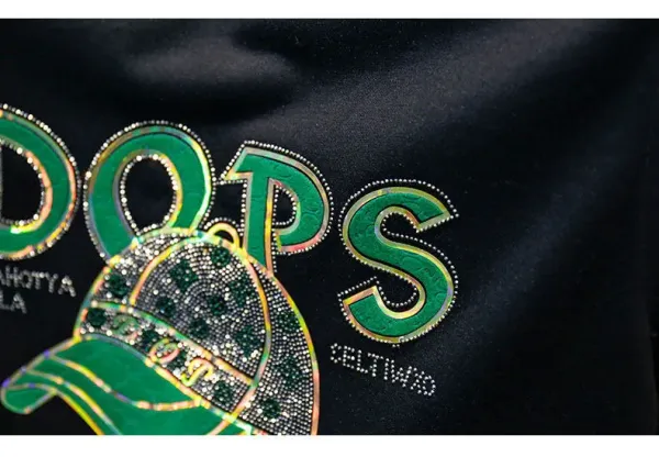 Design Dops Graphic Embellished Black T-Shirt - 16