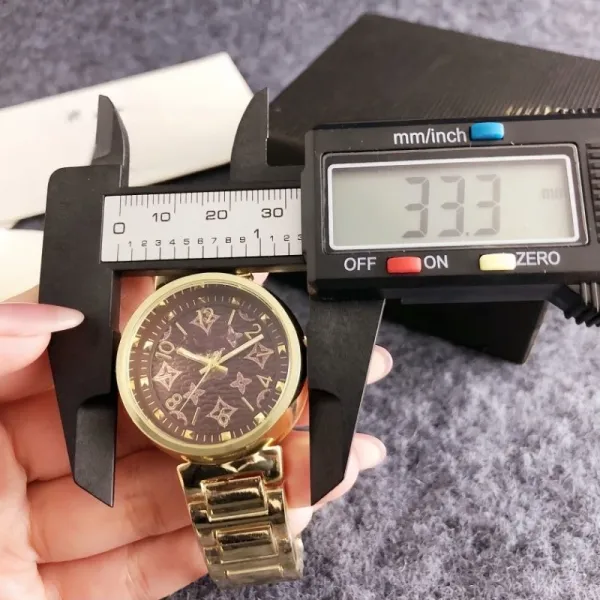 Louis Vuitton Monogram Print Gold-Tone Quartz Watch Watches - 13